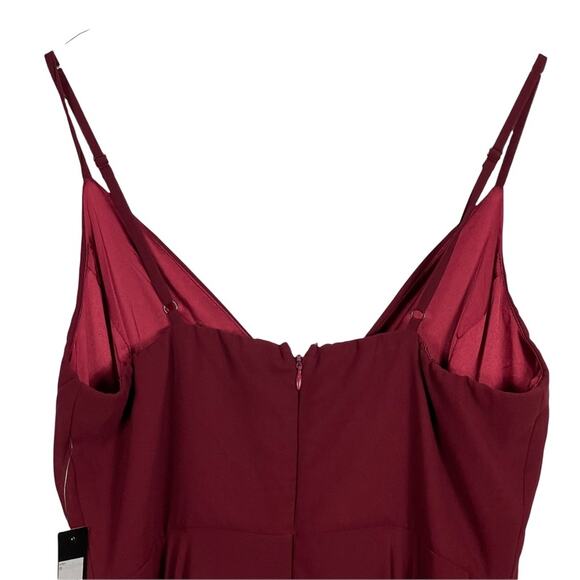 Lulus All About Love Wine Red Maxi Dress Size Medium NEW - Picture 8 of 12